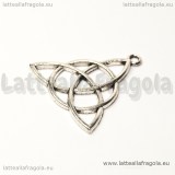 Ciondolo Triquetra in metallo argento antico 30x29mm