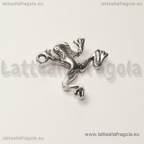 Charm 3D ranocchio in metallo argento antico 18x17mm