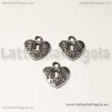 Charm cuore con scritta