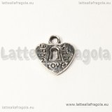 Charm cuore con scritta