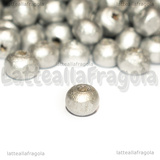 50 Perle in Legno argentato 6x5mm