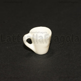 Miniatura Tazza Mug 3D in resina bianca 16x13mm