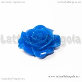 Cabochon Rosa in resina blu 19mm