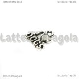 Charm I love my dog in metallo argento antico 14x12mm