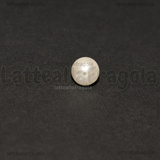 5 Perle in Acrilico Bianco 8mm a foro cieco