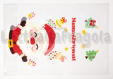 5 Buste Babbo Natale in plastica trasparente 24x16cm