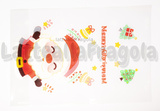 5 Buste Babbo Natale in plastica trasparente 24x16mm