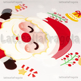 5 Buste Babbo Natale in plastica trasparente 24x16mm