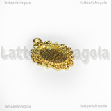 Ciondolo Base Cammeo in metallo Gold Plated per 18x13mm