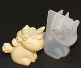 Stampo Unicorno 3D in silicone lucido 60x55mm