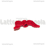 Spaziatore Ali d Angelo in metallo smaltato Rosso 20x8mm