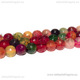 Perle in Agata Sfaccettata colori misti 6mm filo 36cm circa