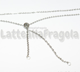 Collana in Acciaio Inox maglia ovale scorrevole 2mm 60cm