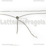 Collana in Acciaio Inox maglia ovale scorrevole 2mm 60cm