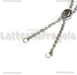 Collana in Acciaio Inox maglia ovale scorrevole 2mm 60cm