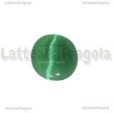 Cabochon in Occhi di Gatto smeraldo 25x18mm