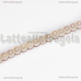 Perle in Vetro Rosa Cipria AB 4-4.5mm filo 38cm