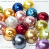 5 Perle in acrilico colorato 14mm colori misti