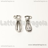 Charm Frusta per dolci in metallo argento antico 23x9mm