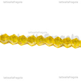 Biconi in vetro Giallo AB 4x4mm filo 33cm