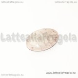 Cabochon ovale in vetro scritte in corsivo 18x13mm
