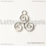 Charm Triskel in metalloSilver Plated 16x14mm