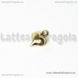 Charm cuoricino in rame  dorato 8x6mm 0.05Euro/Cad