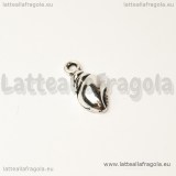 Charm 3D Conchiglia in metallo argento antico 15x6mm