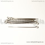 50 Chiodi o spilli in acciaio inox con asola 40x0.7mm