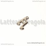 Charm Nota Musicale in acciaio 11x8mm