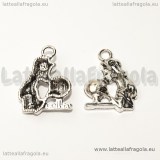 Charm Indovina in metallo argento antico 21x6mm