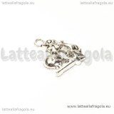 Charm Indovina in metallo argento antico 21x6mm