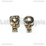 Harry Potter 3D foro largo in metallo argento antico 13x8mm