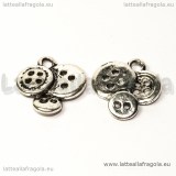 Charm Bottoni in metallo argento antico 15x14mm