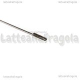 Spilla in metallo argentato con base cammeo 18mm