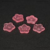 5 Fiori in vetro Rosa Fenicottero 12.5x13mm