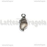 Ciondolo Conchiglia 3D in Acciaio Inox 18.5x7x3.5mm