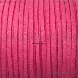 1 Metro piattina in alcantara 3x2mm fucsia