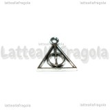 Charm Doni della morte Harry Potter in metallo argento antico 13x12mm