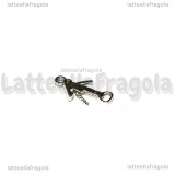 Charm Cavatappi in metallo argento antico 21x12mm