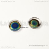 2 Cabochon in vetro colorato termosensibile 10mm