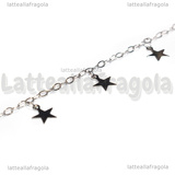 1 Metro Catena in Acciaio Inox maglia ovale Charms Stelle 4mm