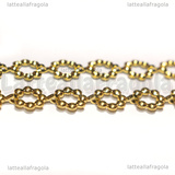 Bracciale Maglia cerchi 6mm in Acciaio Inox Dorato 19cm