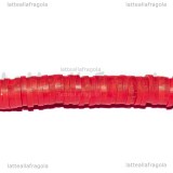Perle Heishi Rosso in pasta polimerica 6x1mm Filo 45cm