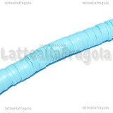 Perle Heishi Azzurro in pasta polimerica 6x1mm Filo 45cm