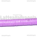 Perle Heishi Lilla in pasta polimerica 6x1mm Filo 45cm