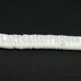 Perle Heishi Bianco in pasta polimerica 6x1mm Filo 45cm