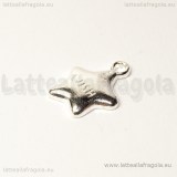 Charm Stella Wish in metallo silver plated 16.5x13mm