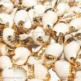 Ciondolo Conchiglia Naturale placcata oro 13-25x8-11x8-10mm