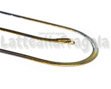 Collana Maglia Snake Piatta 3mm in Acciaio Inox Oro e Argento 45.4cm
